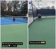 Taylor Townsend catches her son Adyn Aubrey doing backhand like Jannik Sinner; Instagram - @tay_taytownsend